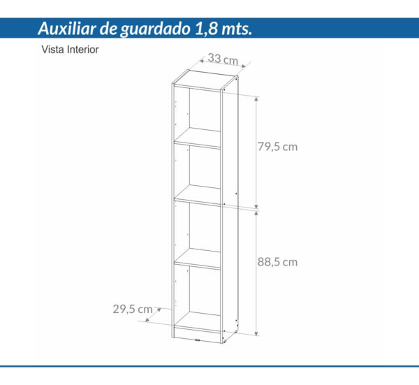 Despensero Organizador Con Estantes- 180 X 36 X 34--cdm 362