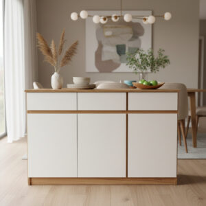 Bahiut Rack Vajillero 3 Puertas, 3 Cajones Paraiso- 144 X 92