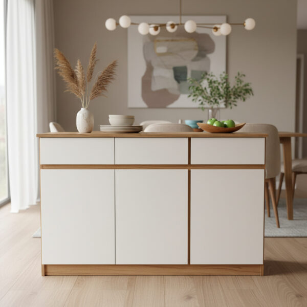 D_654482-MLA101191025321_122025-F.jpg Bahiut Rack Vajillero 3 Puertas, 3 Cajones Paraiso- 144 X 92