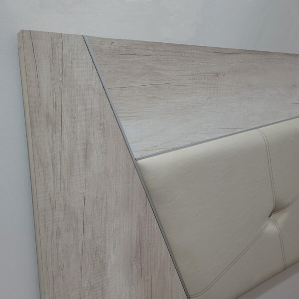 Respaldo Para Sommier Tapizado- Borde De Madera- Kendor