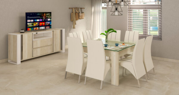 D_655705-MLA83882188073_042025-F.jpg Mesa Fija Cuadrada 1.40 X 1.40- Con Tapa De Vidrio- Vitro