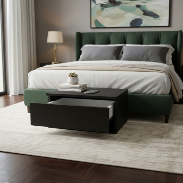 Mesa De Luz Flotante 1 Cajon, 1 Espacio- 45-25-36- Cod. 6448