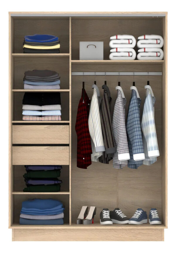 Ropero Placard Organizador- 2 Ptas Corred. 2 Caj. Pe-135