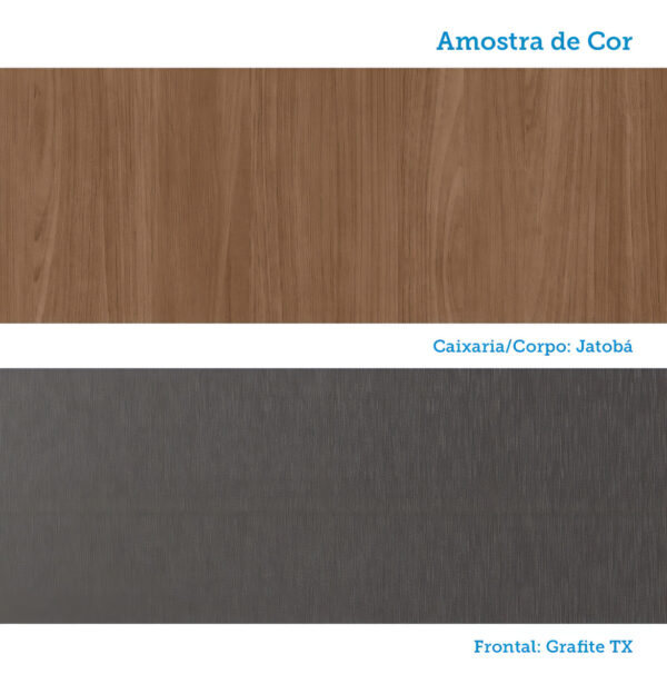 Comoda Con Espejo Estilo 1.4 Gris Santos Andirá Cajoneras Y Cómodas Jatoba/grafitte