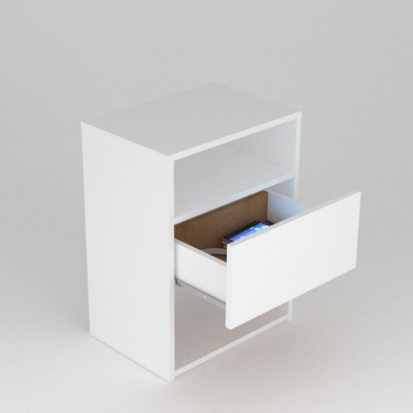 Espectacular Mesa De Luz 1 Cajon C- Correderas- 1 Espacio