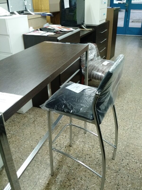 Mesa Barra Desayunador. Tapa Melamina Base Cromada 120 X 45.