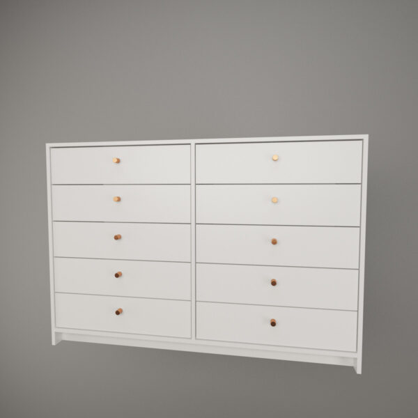Chifonier 10 Cajones Melamina Minimalista Corredera Metalica