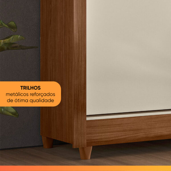 Armario Con Espejo Doble, 3 Puertas Y 2 Cajones França Andeira, Madera, Color Blanco Roto Placard Y Maleteros Maderado Blanco Apagado