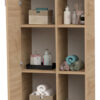 Mueble Organizador Armario Zen Alto Para Baño 1 Pta Estantes Color Roble Kendal Natural