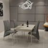 Mesa Cocina Comedor Urbain Fija 140 X 0.90. Base Cromada