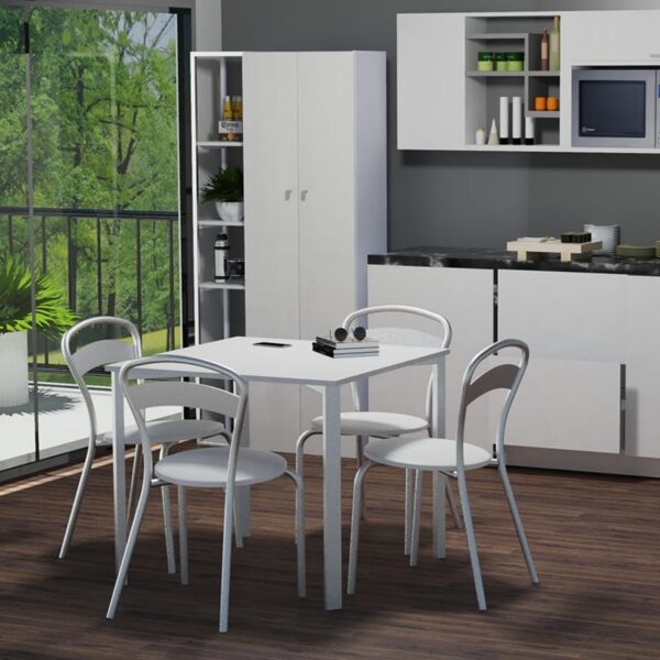 Mesa Cuadrada Melamina 0.85 X 0.85. Base De Caño- Ml 085