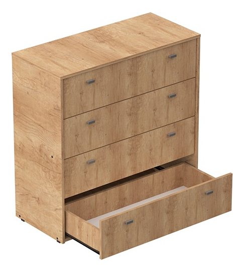 Comoda Cajonera Chifonier 4 Cajones 90 X 92 X 47. Nature