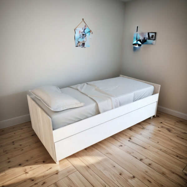 Cama 1 Plaza 0.80 Mts. Con Marinera. Melamina. Dolfin