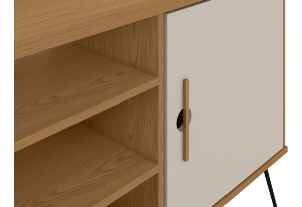 D_672515-MLA82781834562_032025-F.jpg Rack Led Lcd Mesa Linea Industrial Melamina Rustica Hierro + Sin Cargo Capital Federal Color Carvalho Of White