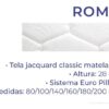 Conjunto Sommier Roma- 140 X 190 X 28. Resortes Doble Pillow