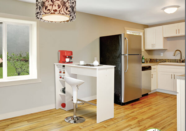 D_672988-MLA78468362562_082024-F.jpg Barra Cocina Desayunador. Melamina. 120 X 102 X 50 Cod. 360