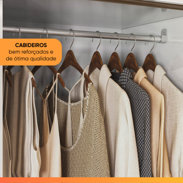 Armario Con Espejo Doble, 3 Puertas Y 2 Cajones França Andeira, Madera, Color Blanco Roto Placard Y Maleteros Maderado Blanco Apagado