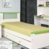 Cama 1 Plaza Lucia- Mdf Laqueado- Con Cajonera Bajo Cama