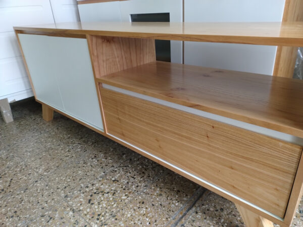 D_674850-MLA71013241254_082023-F.jpg Rack Para Led Consola Paraiso Melamina Blanca 130 X 60 X 40