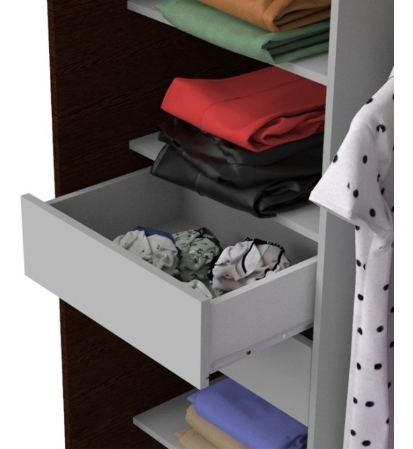 Ropero Placard Organizador- 2 Ptas Corred. 2 Caj. Pe-135