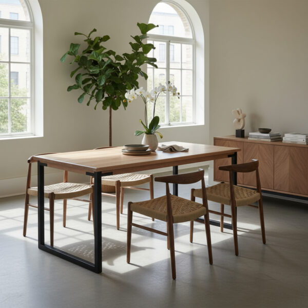 Mesa Cocina Comedor 1.40 X 80. Tapa Paraiso Base De Caño 4 P