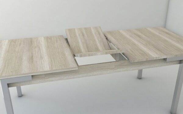 Mesa Cocina Comedor Extensible 140 A 185 X 0.90. B. Cromado