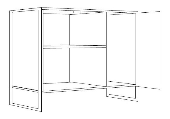 Bahiut Vajillero Buffet 120 - Estructura De Caño- Dst 11