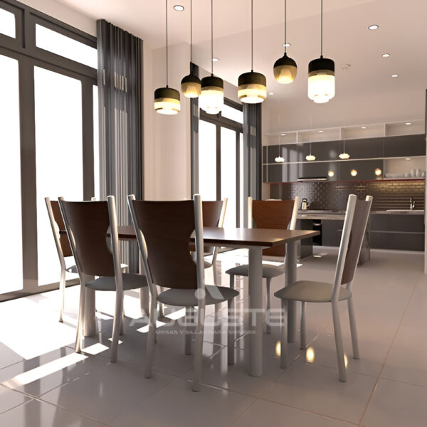 D_681171-MLA78793726879_082024-F.jpg Combo Cocina Comedor Mesa 1.70 X 80+ 6 Sillas De Caño Paris