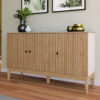 Aparador Buffet Con 3 Puertas Mel Off White Mdp 134 X 38 X 77 Cm M
