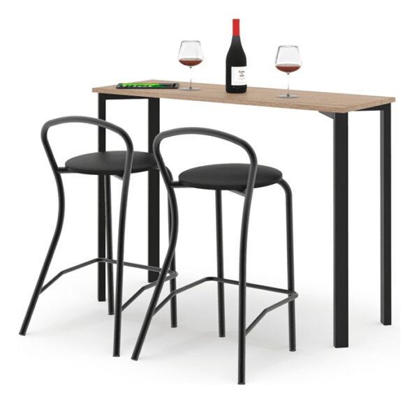 Banqueta Taburete Alto. Con Respaldo De Caño Bml 017