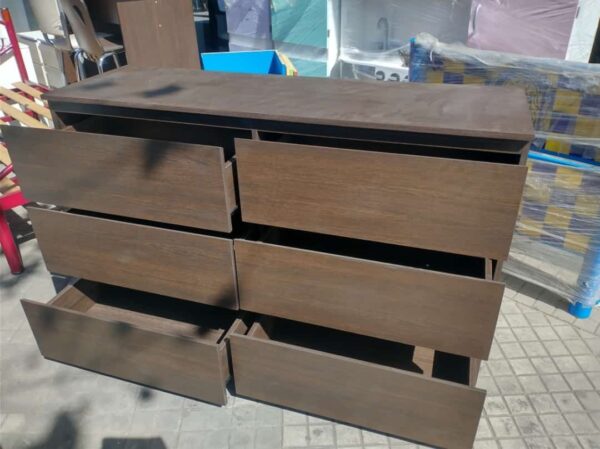 Comoda Chiffonier Cajonera 6 Cajones Mdf- 140 X 85 X 44