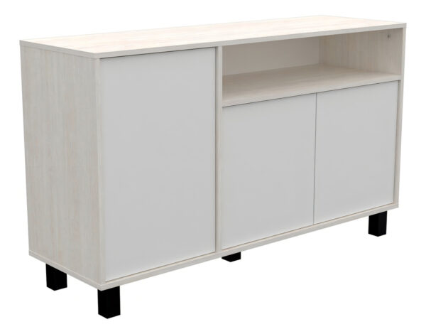 Vajillero Bahiut Organizador Living Mosconi Doors 3 Puertas Color Venezia-blanco