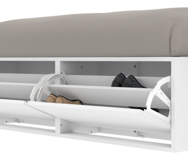 Base Box Para Sommier 140 O 160 X 190- 4 Cajones 2 Zapateros