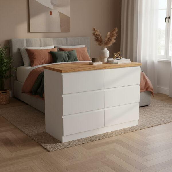 Comoda Chiffonier Cajonera- 8 Cajones- Laqueado Tapa Paraiso