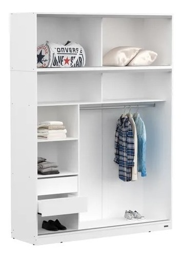 Placard 1,80 Mts. 2 Puertas Corredizas Con Baulera. Dakar