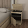 Mesa De Luz Para Sommier Kyomu C/ Secreter Y Cerradura
