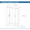D_690532-MLA85728685258_062025-F.jpg Placard Ropero 4 Puertas, 2 Cajones 1.14- 1.80- 0.47 Dpb 114