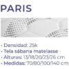 Colchon Espuma 1 Plaza 80cm Tela Sabana Matelaseado Paris 80-20