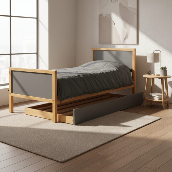 Cama 1 Plaza Con Carro Marinero. Pino Macizco. De France