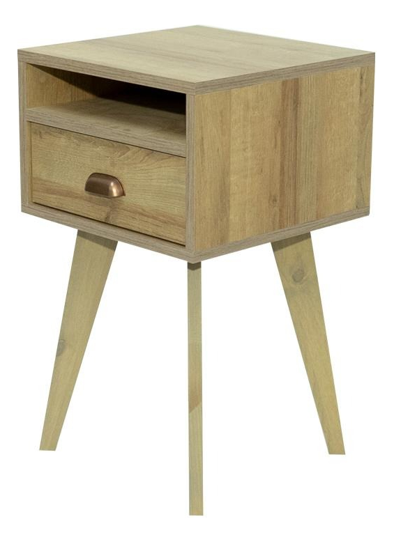 Mesa De Luz 1 Cajon- Estante Con Patas 70- 40-40- Cod. 558