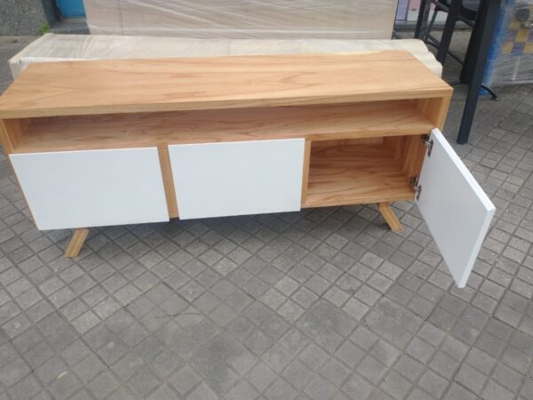 Oferta Rack Mesa Para Tv Led 60- Paraiso- Puertas Blancas