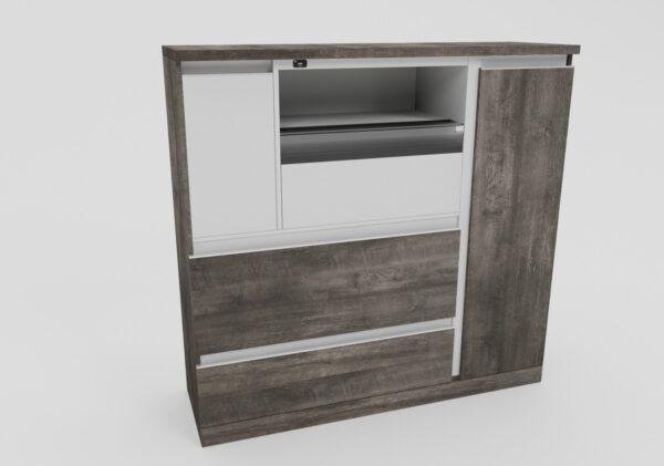 Bahiut Vajillero Dynamic 135 X 135 Con Usb, Cajones Puertas