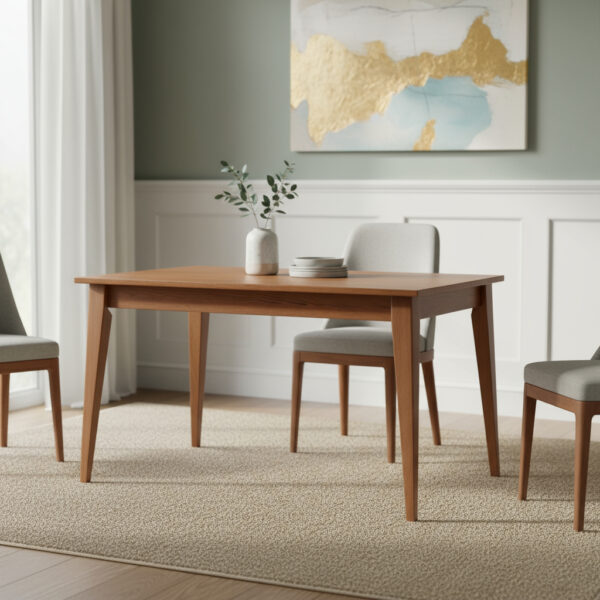 Mesa Cocina Comedor Escandinava. 120 X 80- Pino Lustrado