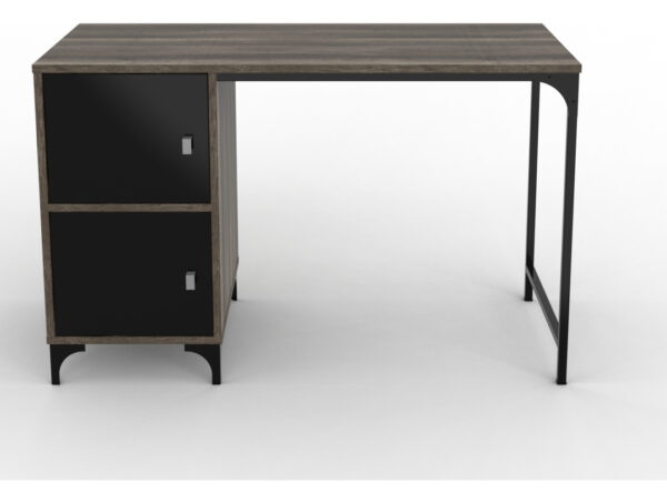 Escritorio Para Oficina 2 Puertas Minimalista Hogar Juvenil Habitacion Niño Adulto Melamina 120 Cm Canyon Negro Industrial Linea Soho Eps120 Dielfe