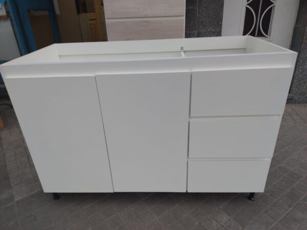 Bajo Mesada 120 X 57 X 82 Mdf 15 Mm- Con Mesada Marmol Sint