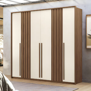 ¿armario Santos Andeira Coimbra Color Jatob? /mdp Sand Con 6 Puertas Batientes