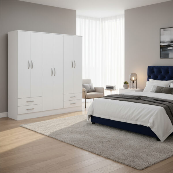 Placard Ropero Organizador 6 Puertas P/ Abrir 4 Cajones