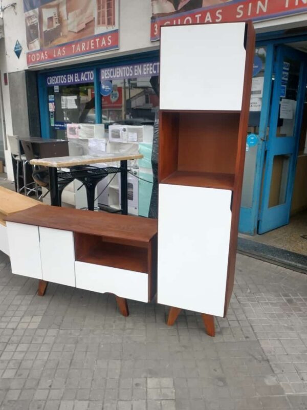 Rack Para Tv Led + Torre Columna- Escandinava- Cod. 151 - 52