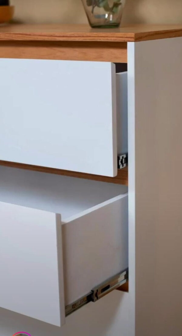 Comoda Cajonera 4 Cajones. Paraiso- Blanco 90 X 80-40- Visby