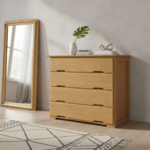 Comoda Cajonera 4 Cajones. 91 X 82 X 44 Cod 211 Pino Lustrad